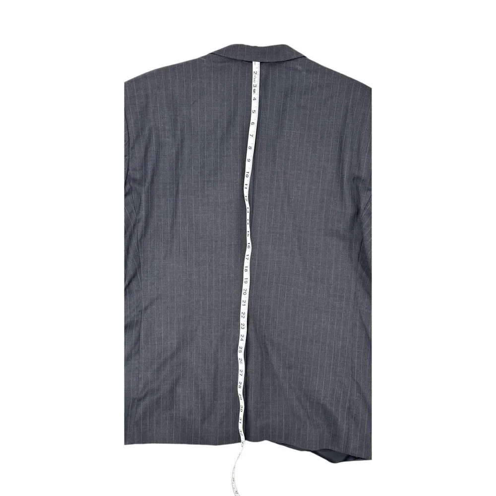Vintage Lauren Ralph Lauren Men's 50R Blazer Sport Coat Gray Stripe 24